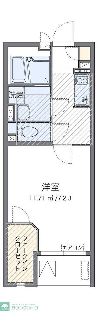 ミランダラギ III(1K/3階)の間取り写真