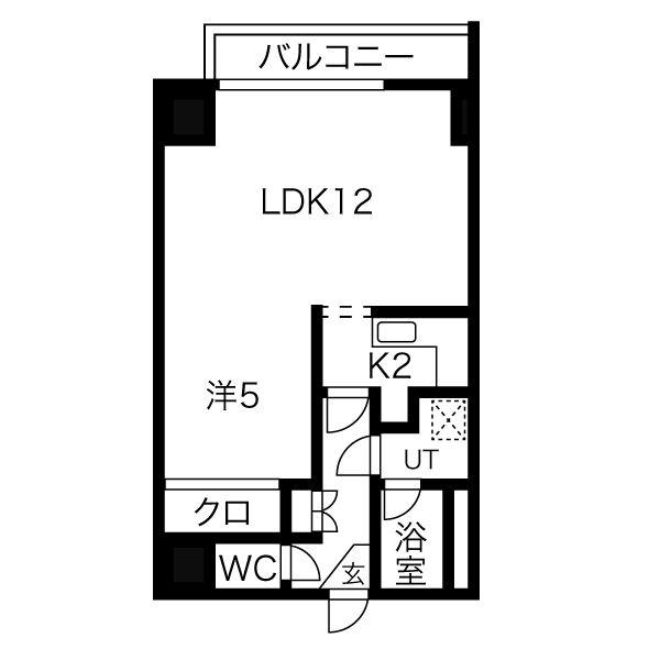 AMSビル(1LDK/4階)の間取り写真