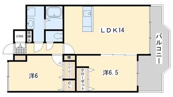 ERURISUTON KATO(2LDK/3階)の間取り写真