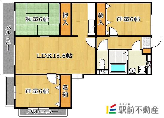 アメニティライフ小笹(3LDK/4階)の間取り写真