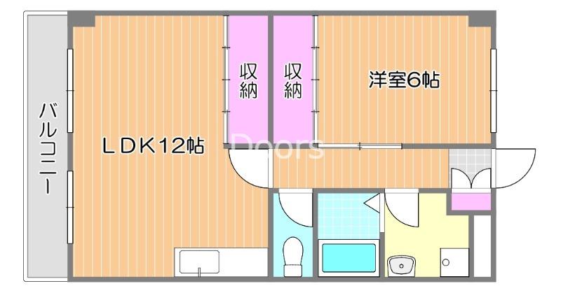 ニューマリッチ 雄(1LDK/3階)の間取り写真