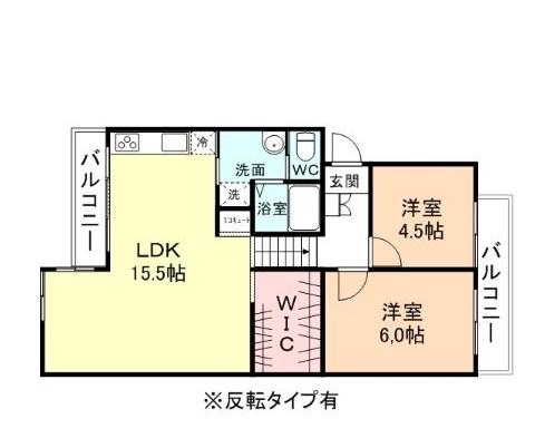 イル・ブルーノ(2LDK/2階)の間取り写真
