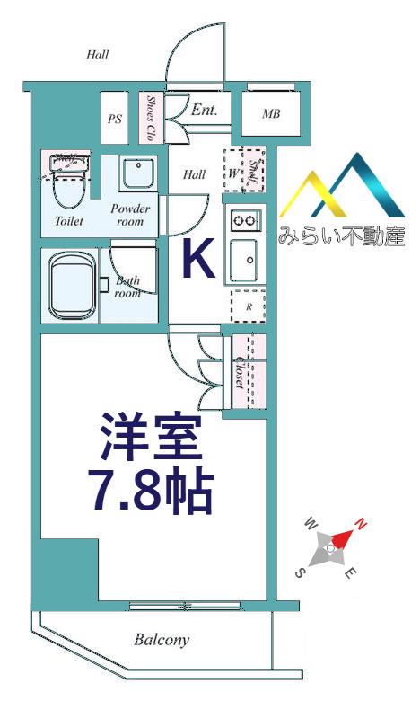 ARCOBALENOKAWASAKI(1DK/15階)の間取り写真