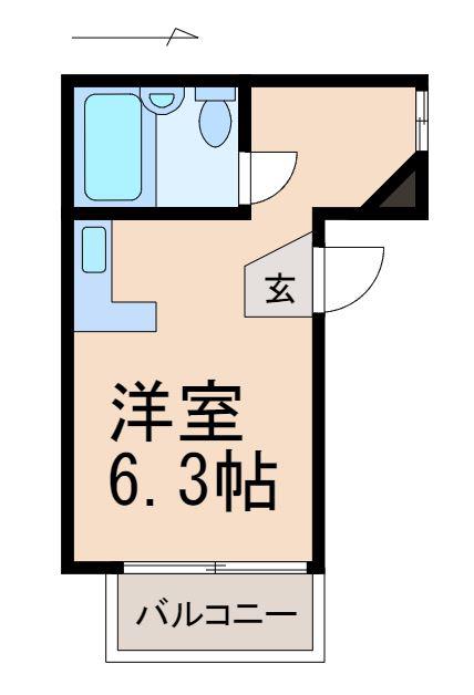 サンメゾン橋本五番館(ワンルーム/1階)の間取り写真
