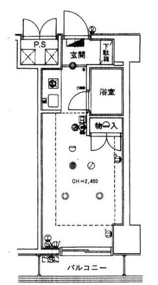 ル・グラン元町(ワンルーム/4階)の間取り写真