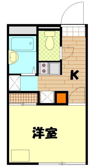 レオパレスシャルム(1K/2階)の間取り写真
