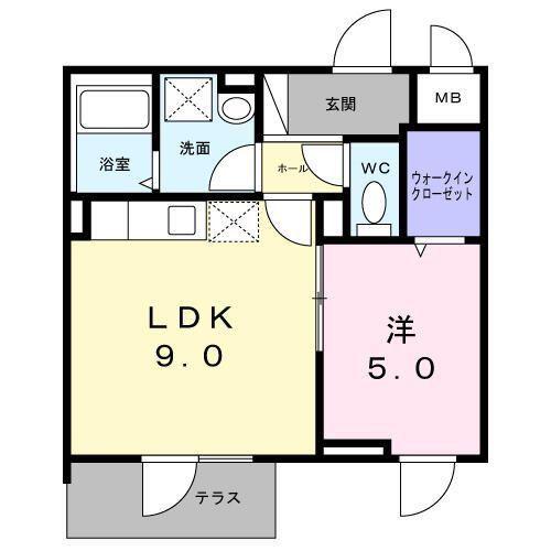 ベラシティ(1LDK/1階)の間取り写真