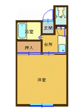 コンフォール8(1K/2階)の間取り写真