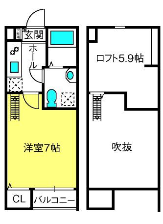 GRACIAS(1K/1階)の間取り写真