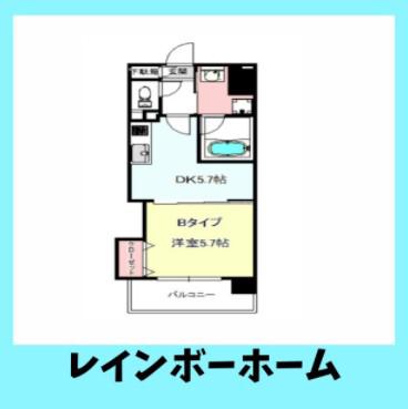 シーサウンド(1DK/5階)の間取り写真
