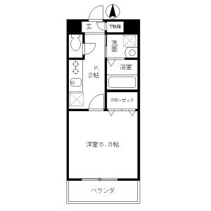MELIV桜山(1K/4階)の間取り写真