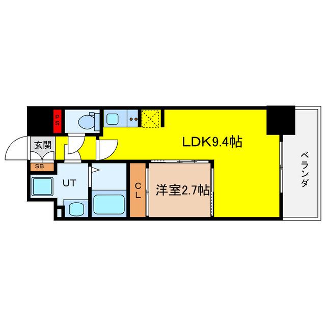 セレーノ南森町(1LDK/12階)の間取り写真