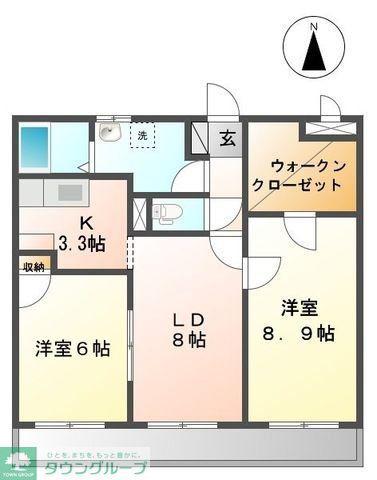 メゾン・ド・グレース(2LDK/1階)の間取り写真
