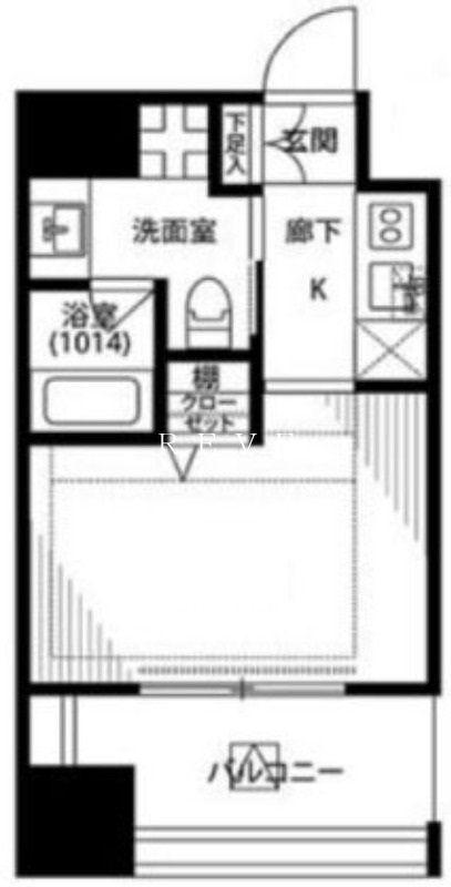 ベルファース水天宮前(ワンルーム/9階)の間取り写真