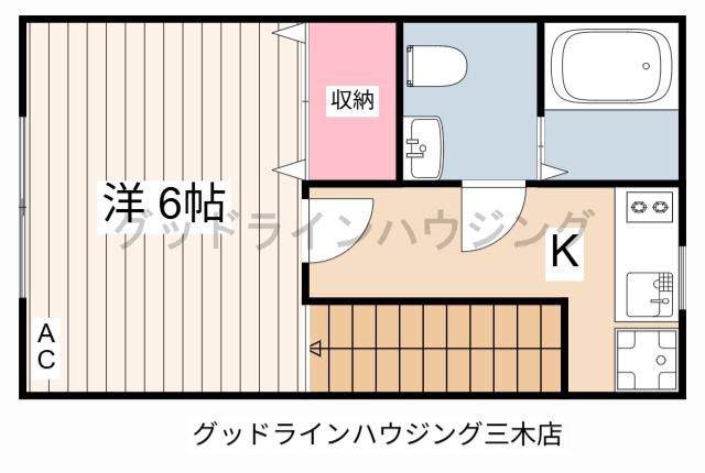 アーバンレイク(1K/2階)の間取り写真