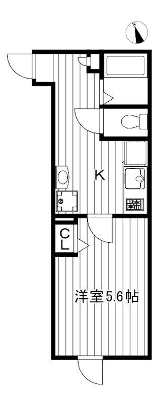 THE RESIDENCE NERIMA(1K/2階)の間取り写真