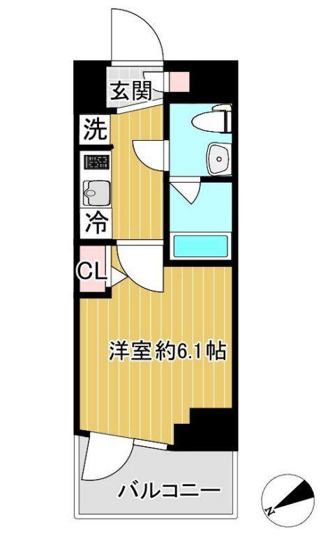 SHOKEN RESIDENCEお花茶屋(1K/8階)の間取り写真