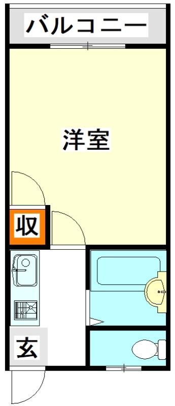 OAマンションII(ワンルーム/1階)の間取り写真