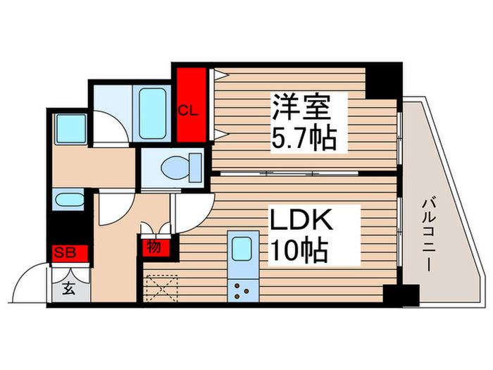AZUL北上野(1LDK/11階)の間取り写真