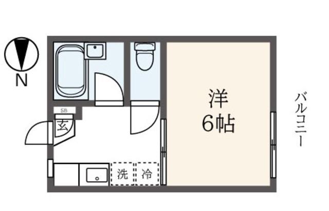 K1ホーム(1K/1階)の間取り写真
