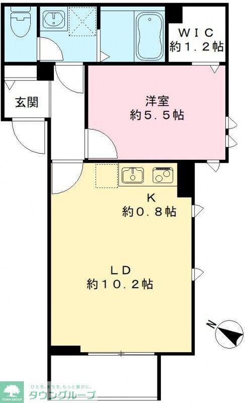 カームコートK(2LDK/2階)の間取り写真