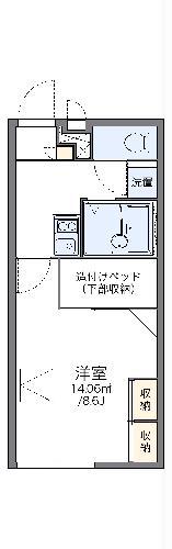 レオパレスマロンハイム(1K/1階)の間取り写真