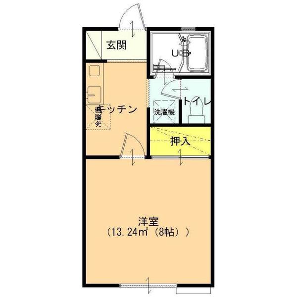メゾンパスポートA(1K/1階)の間取り写真