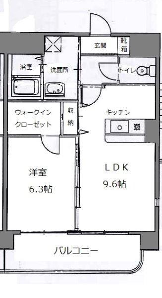 アルリシャー月出(1LDK/3階)の間取り写真