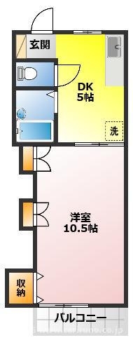プチメゾン(1DK/1階)の間取り写真