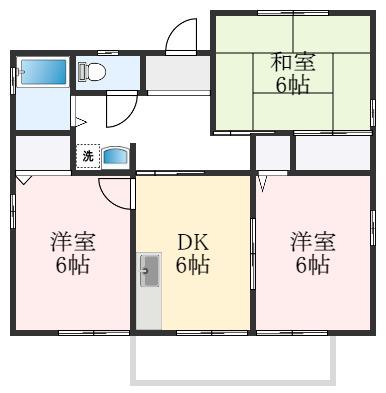 ローズスクエア(3DK/1階)の間取り写真