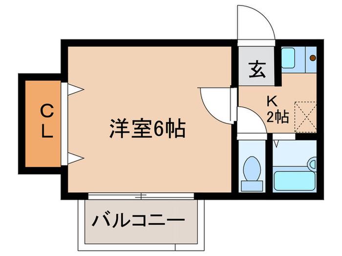 デポメゾン109(1K/2階)の間取り写真