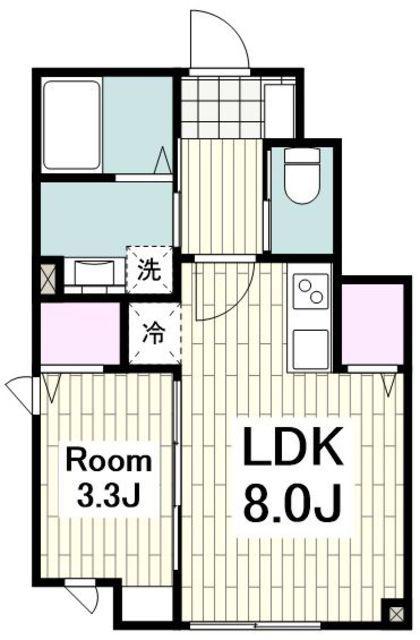 セゾンソフィア(1LDK/1階)の間取り写真