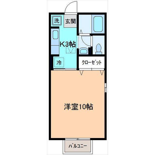 セジュールアスタ-(1K/1階)の間取り写真