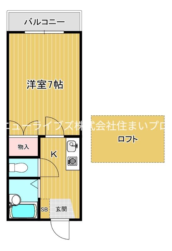 レオパレスさんわ大和田5(1K/1階)の間取り写真