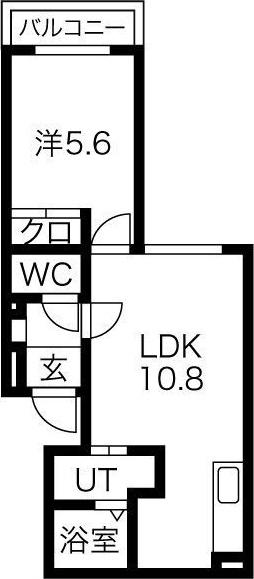 アイアール東札幌(1LDK/3階)の間取り写真