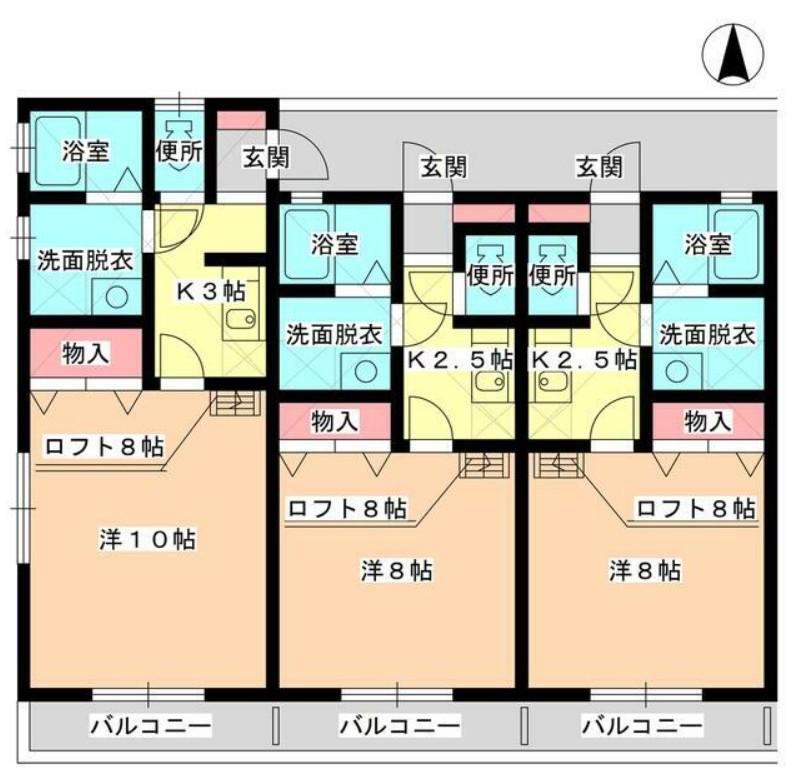 コーポ小坂(1K/2階)の間取り写真