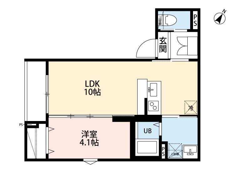 ROBOTHOME上溝2(1LDK/3階)の間取り写真