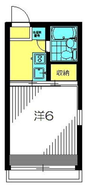 コーポK(1K/1階)の間取り写真