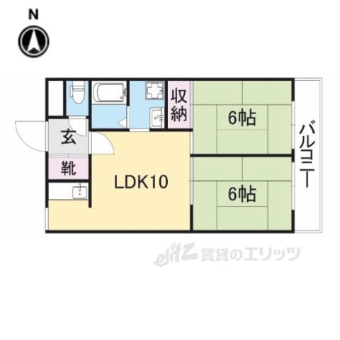 ル・ボオン21(2LDK/1階)の間取り写真