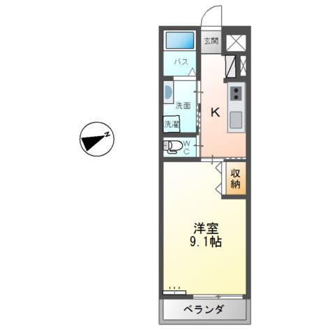 コーポ東雲(1K/2階)の間取り写真