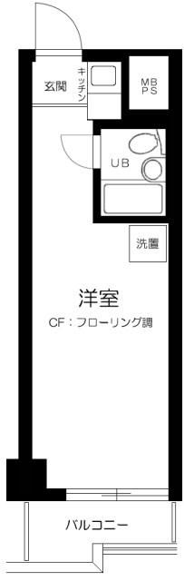 日本橋ニューシティダイヤモンドパレスB棟(ワンルーム/5階)の間取り写真