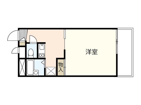 レオパレスGREENCOURT(1K/1階)の間取り写真