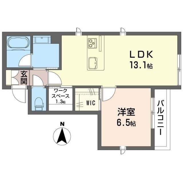 マーサ日吉(1LDK/1階)の間取り写真
