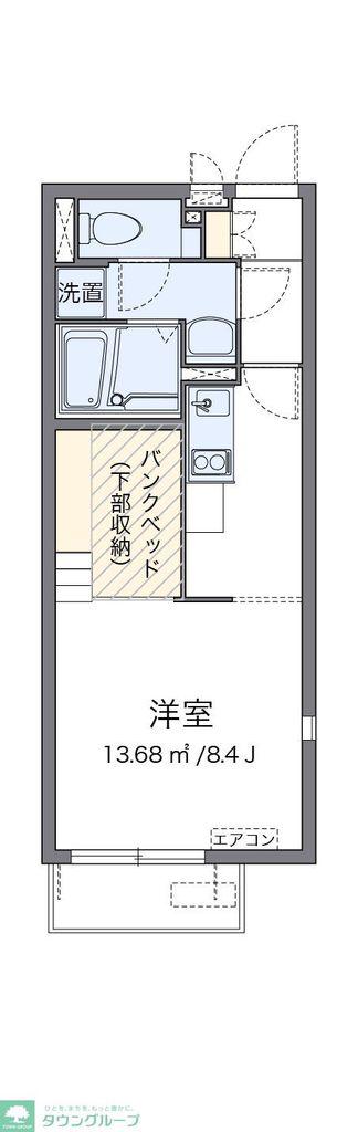ミランダ宿町(ワンルーム/1階)の間取り写真
