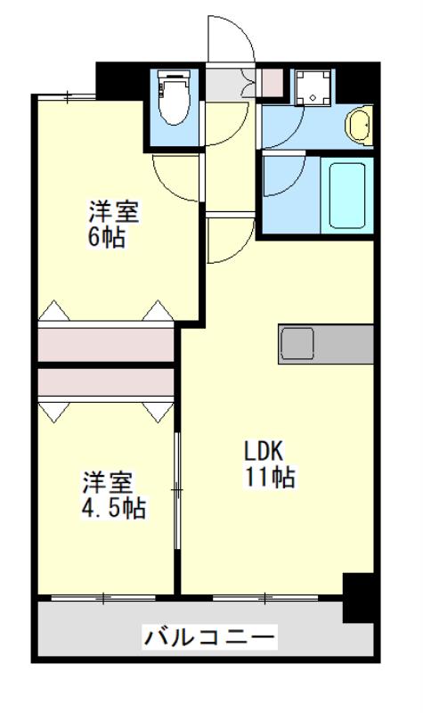 BASE・XENO(2LDK/4階)の間取り写真