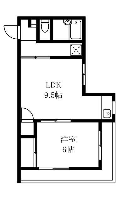クレードル イダ(1LDK/3階)の間取り写真