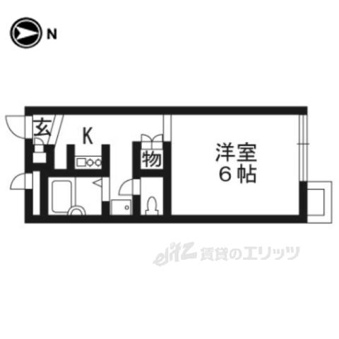 レオパレスMIRAI(ワンルーム/2階)の間取り写真
