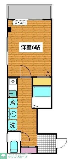 プランドール(1K/3階)の間取り写真