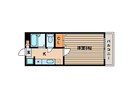 グランデュール中野(1K/5階)の間取り写真