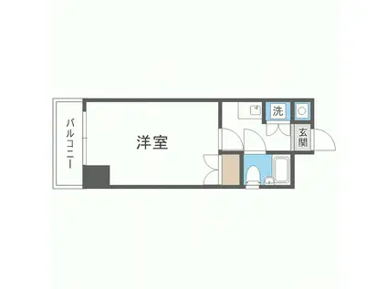 エステートモア六本松(1K/6階)の間取り写真